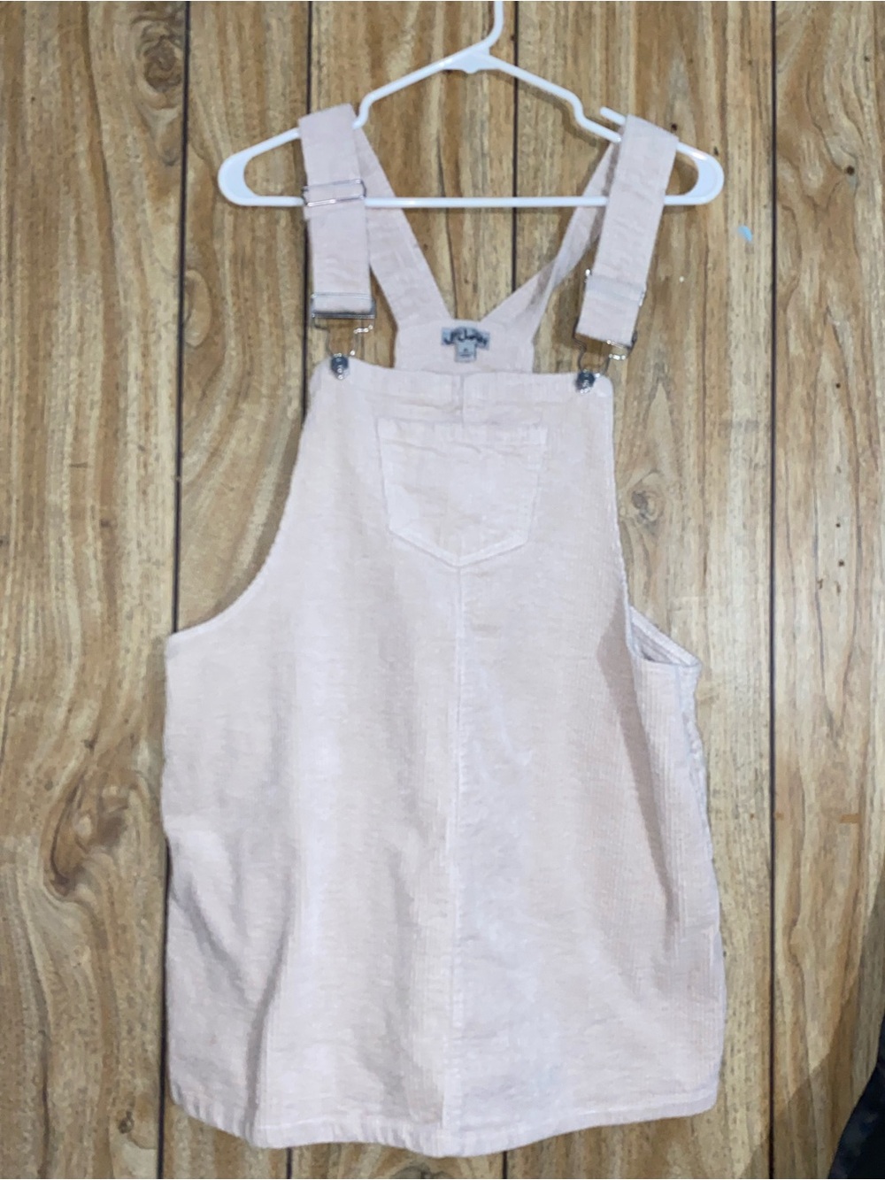 J for Justify Blush Pink Corduroy Short Overalls